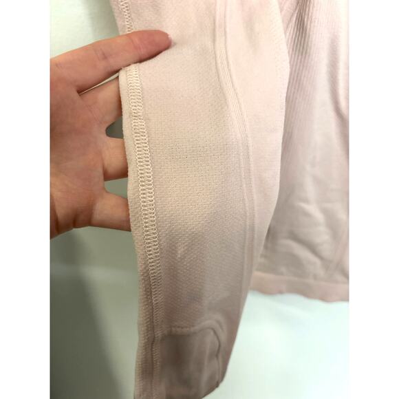 Athleta Top Womens Small Momentum Seamless Long Sleeve Thumbholes Pink Shirt - Picture 7 of 8